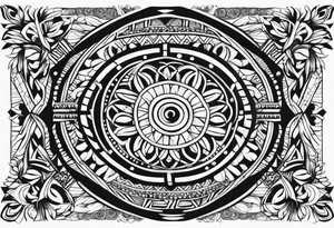 Filipino traditional tribal design tattoo idea