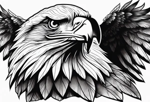 Eagle chest tattoo idea