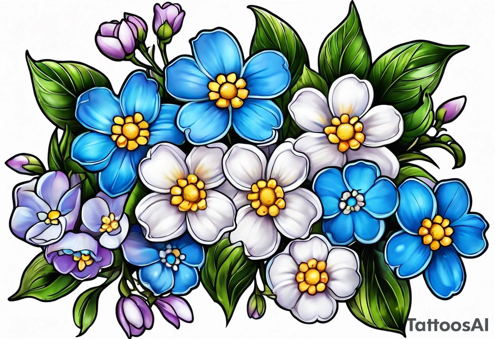 Forget me not flowers tattoo idea