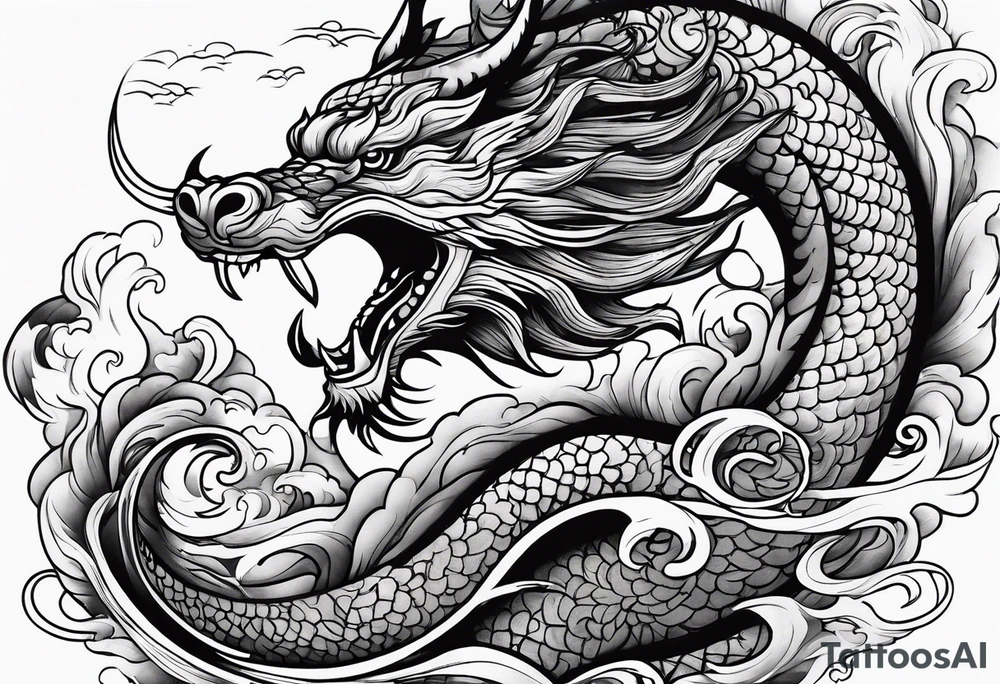 um dragão ocidental vermelhor tattoo idea