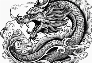 um dragão ocidental vermelhor tattoo idea