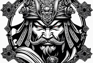 Japanese Samurai two Mask Tattoo Designs tattoo idea