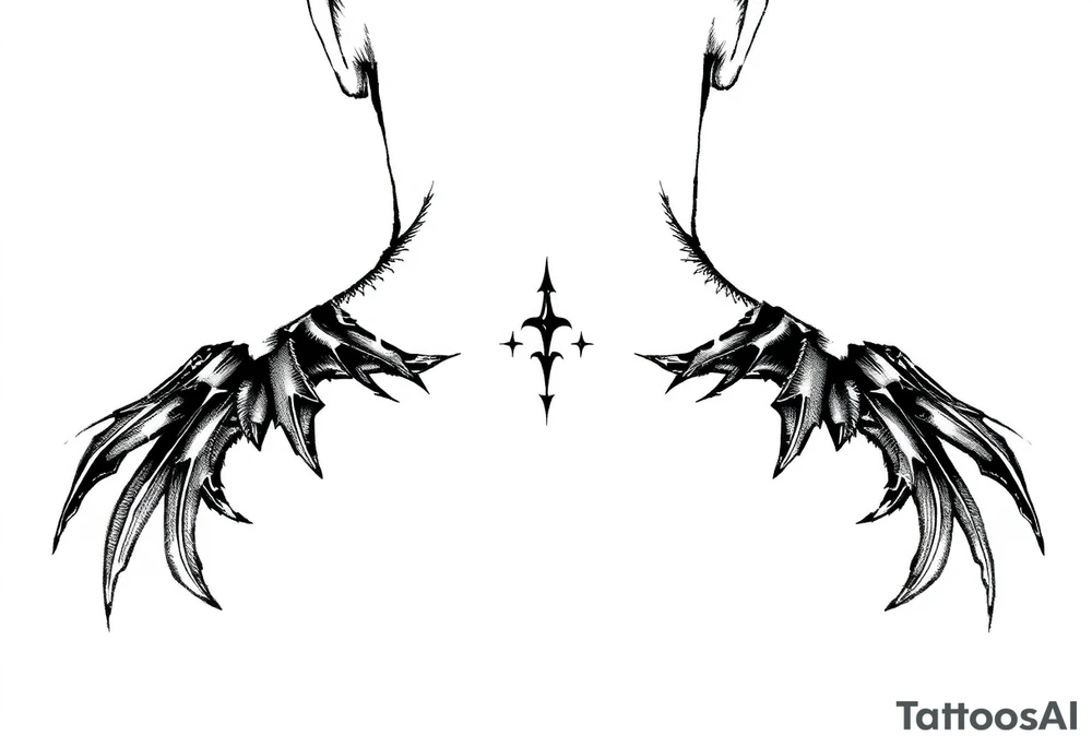 Goth and heavy metal arm 
sleeve tattoo idea