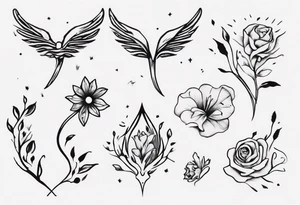 Design a minimalistic tattoo that visually interprets the line 'tread softly because you tread on my dreams' from Keats' poem. tattoo idea