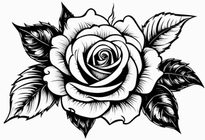 Roses with thorns wrapped around a crucifix tattoo idea