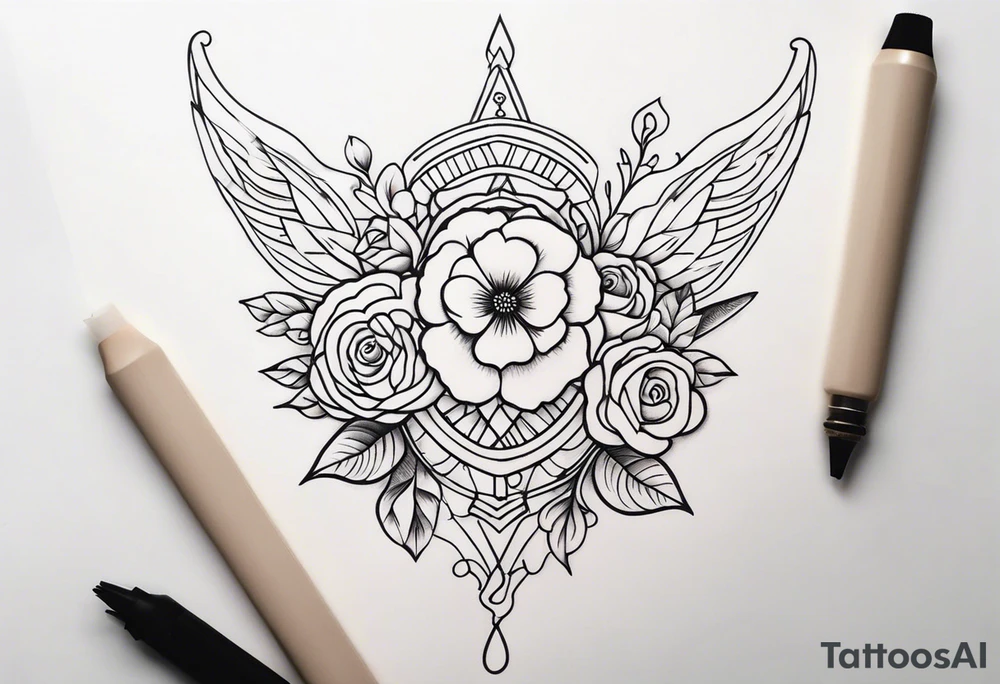 Beautiful wedding tattoo idea