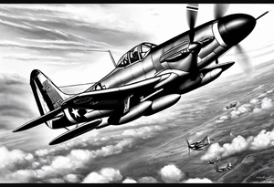 Red Tails African American Air Force sleeve tattoo idea