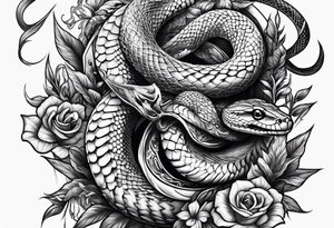 snake with dagger tattoo idea