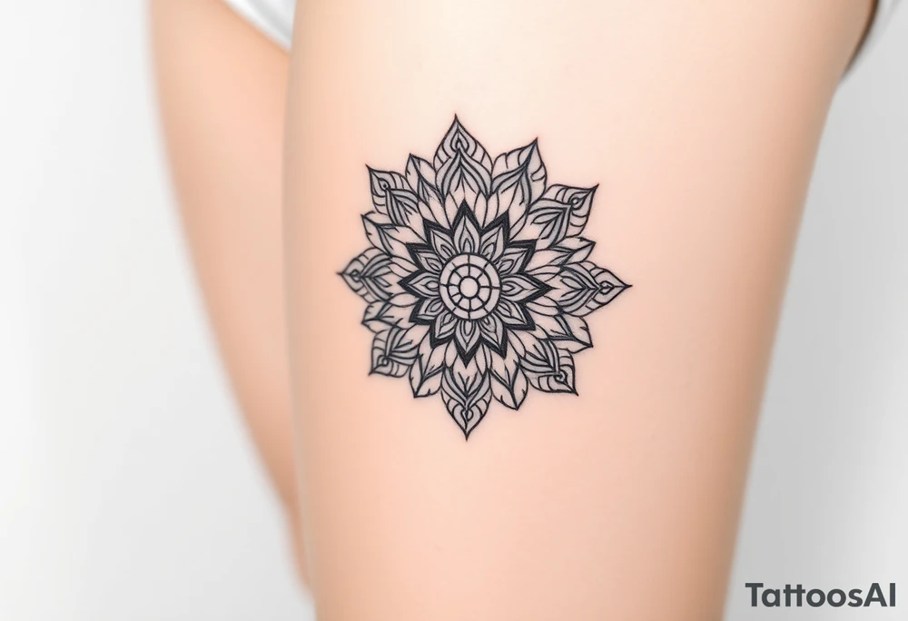 intricate mandala tattoo idea