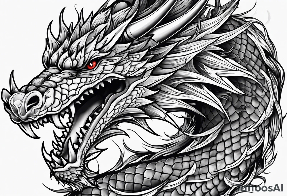 roaring dragons tattoo idea