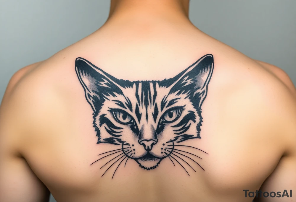 black cat tattoo idea