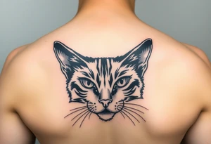 black cat tattoo idea