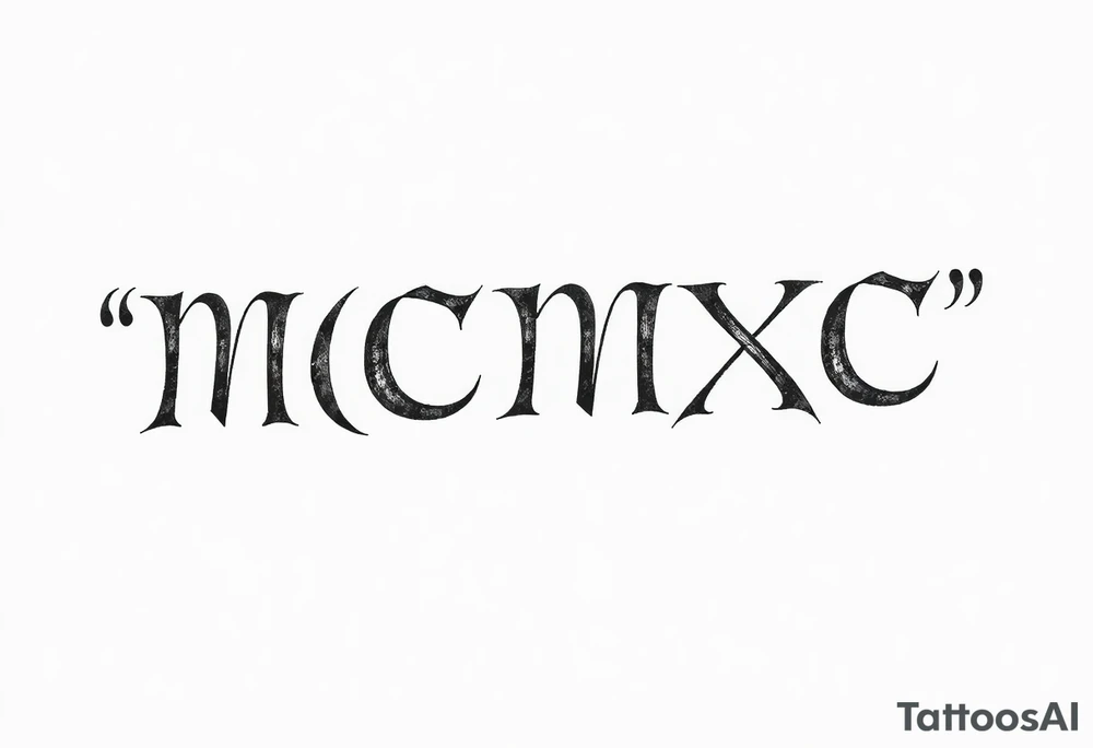 “MCMXC” roman script tattoo idea