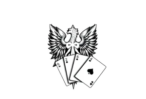 Poland symbol and poker cards Add casino money to it. tattoo idea