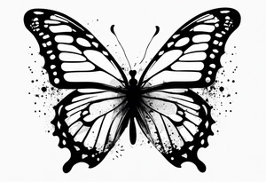 Trash polka butterfly tattoo idea