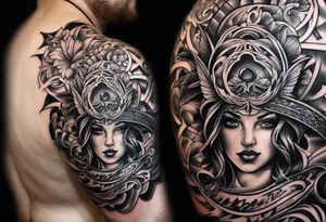 tattoo that can cover up an old tattoo.  tattoo should be focused on family with the names kaden, mason and lori within the tattoo tattoo idea