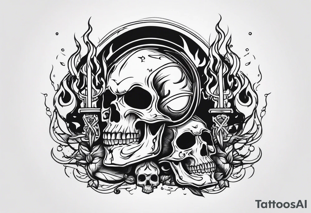 Weld,skulls,flames,sparks tattoo idea