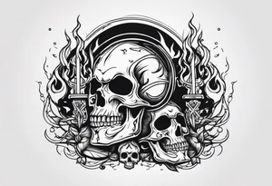 Weld,skulls,flames,sparks tattoo idea