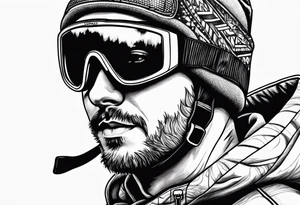 snowboarder tattoo idea