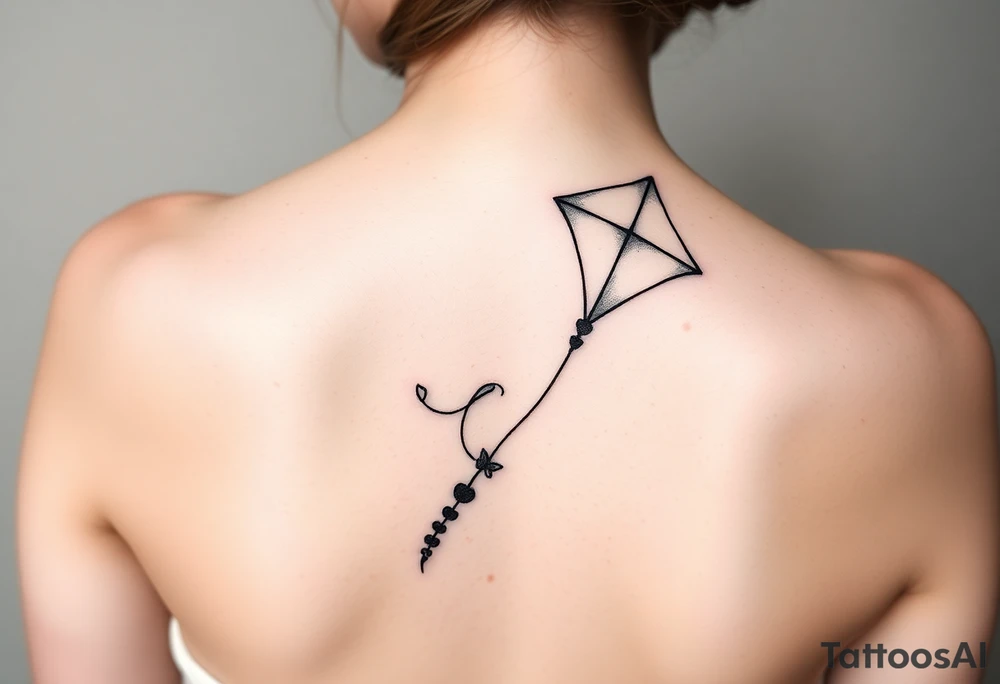 Alice in wonderland kite tattoo idea