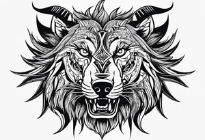 lobo black tattoo idea