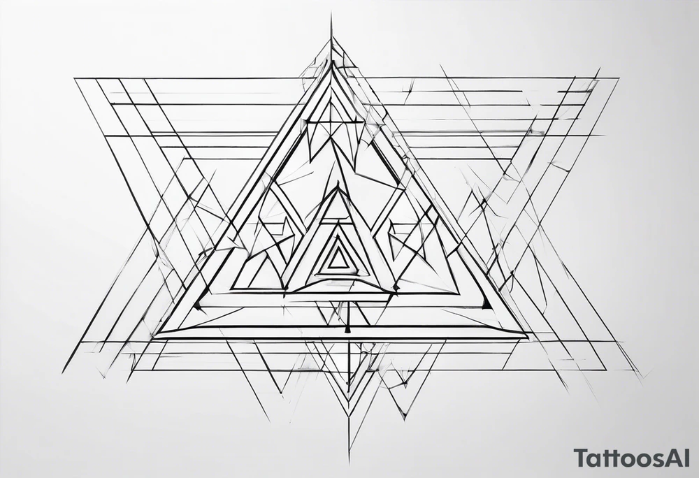 Fractal auto similar triangles tattoo idea