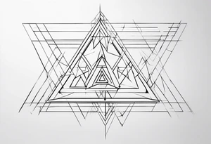 Fractal auto similar triangles tattoo idea