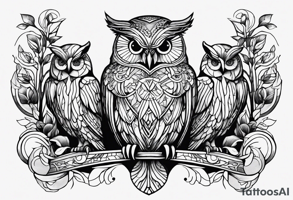 Libra, 1995, owls, growth tattoo idea