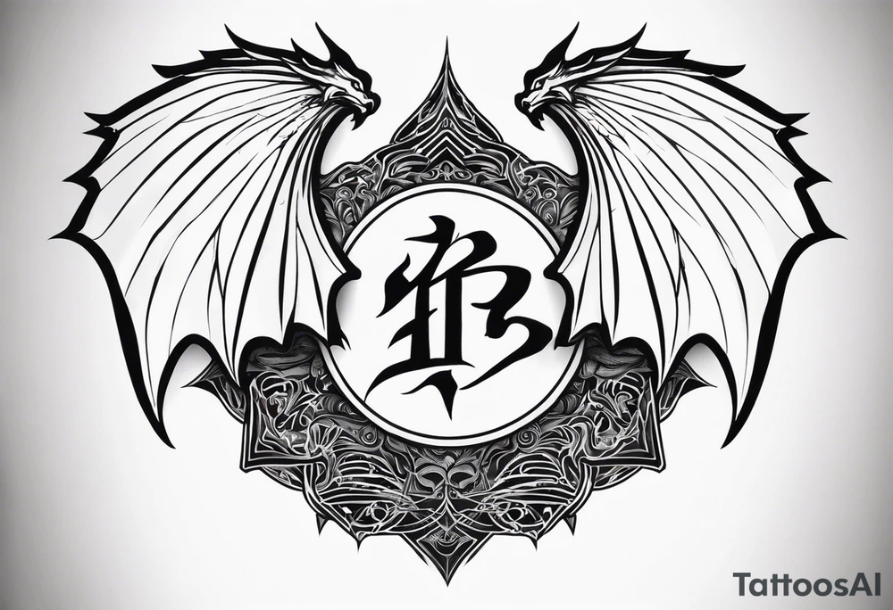 Dragon wings tattoo idea