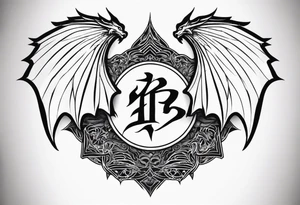 Dragon wings tattoo idea