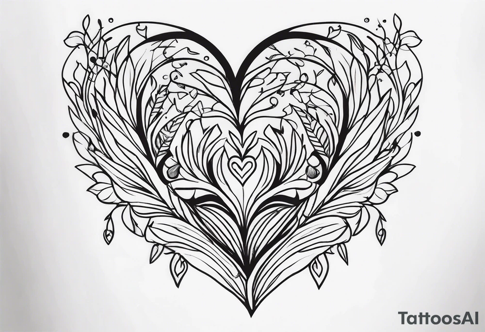 wild heart tattoo idea