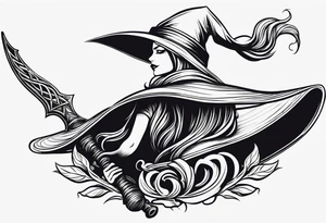Witch broom tattoo idea