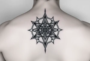 3D merkaba symnol tattoo idea