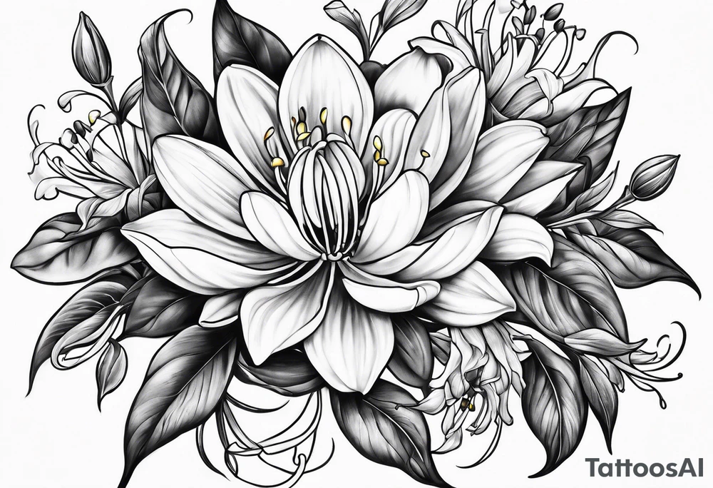 Honeysuckle tattoo idea