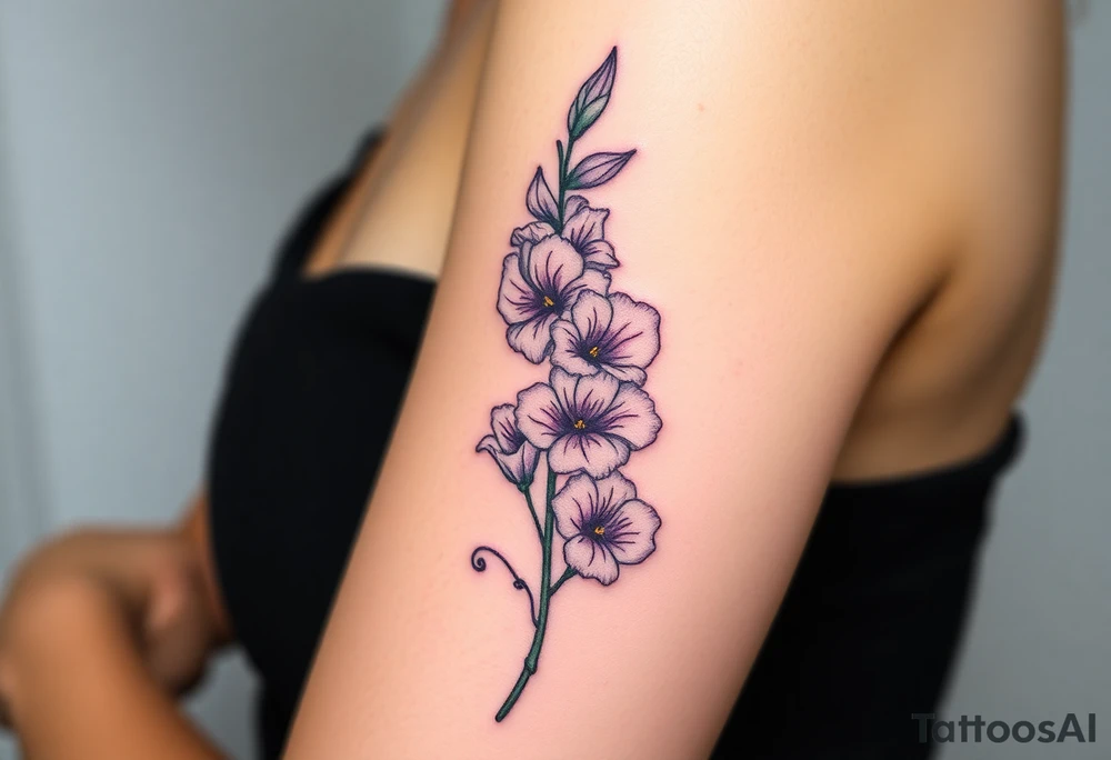 Quotes, paintbrushes, Gladiolus tattoo idea