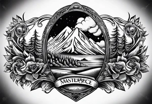Un snowboard sur un park tattoo idea