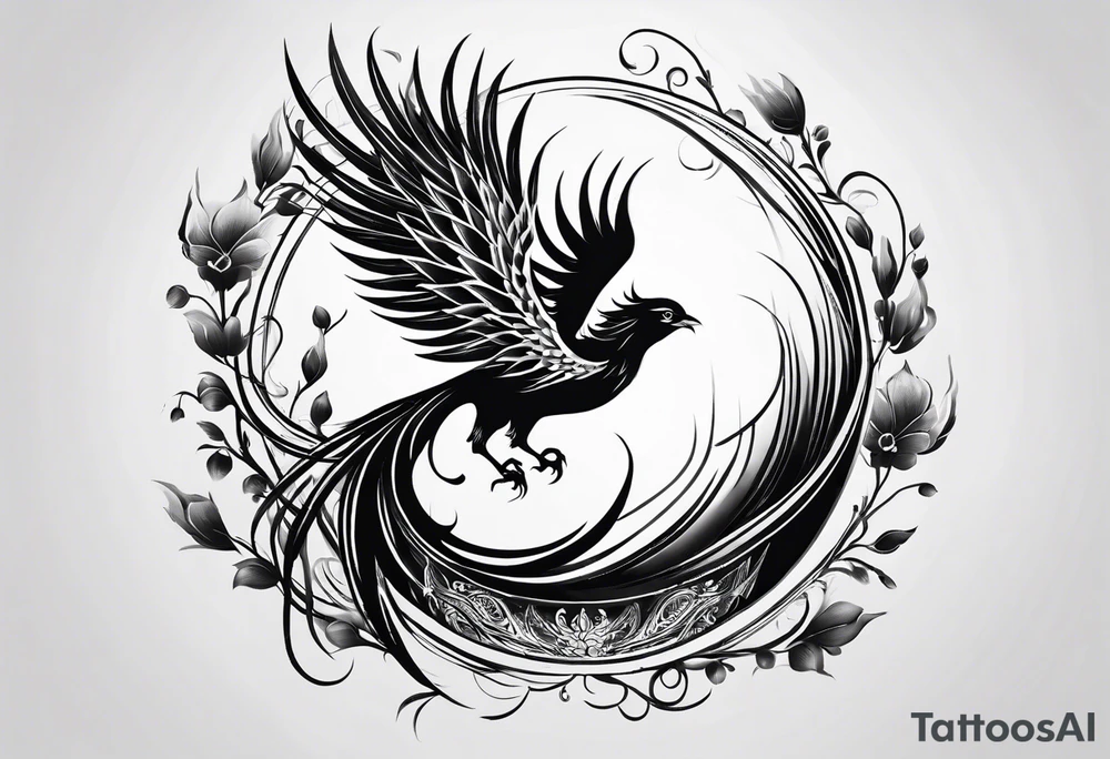 phoenix inside enso tattoo idea