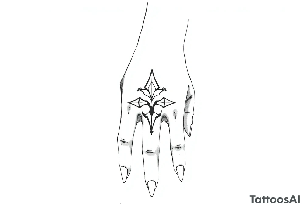 anime girl simple hand tattoo tattoo idea