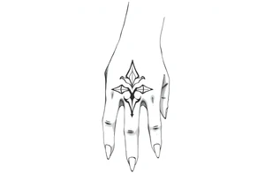 anime girl simple hand tattoo tattoo idea