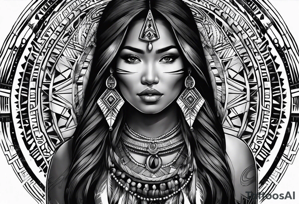 Navajo woman tattoo idea