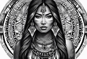 Navajo woman tattoo idea