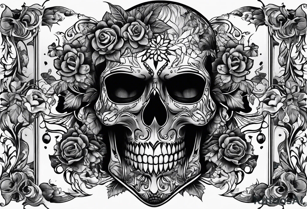 Scary tattoo that represents bipolar disorder tattoo idea