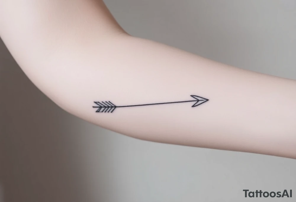 Thin arrow tattoo idea