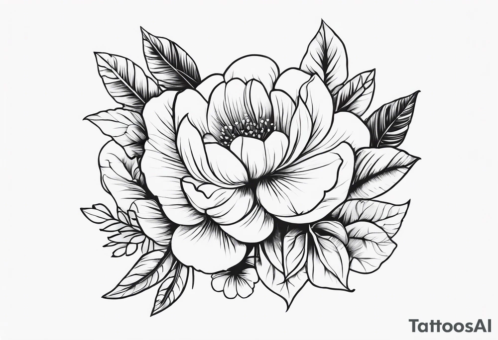floral western tattoo idea