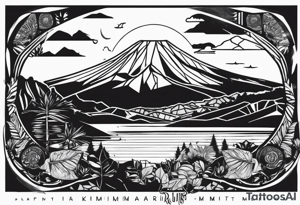 The sign that one can find in the kilimanjaro mountain camps tattoo idea