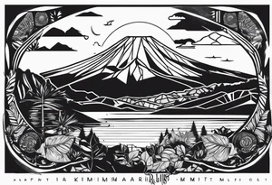 The sign that one can find in the kilimanjaro mountain camps tattoo idea