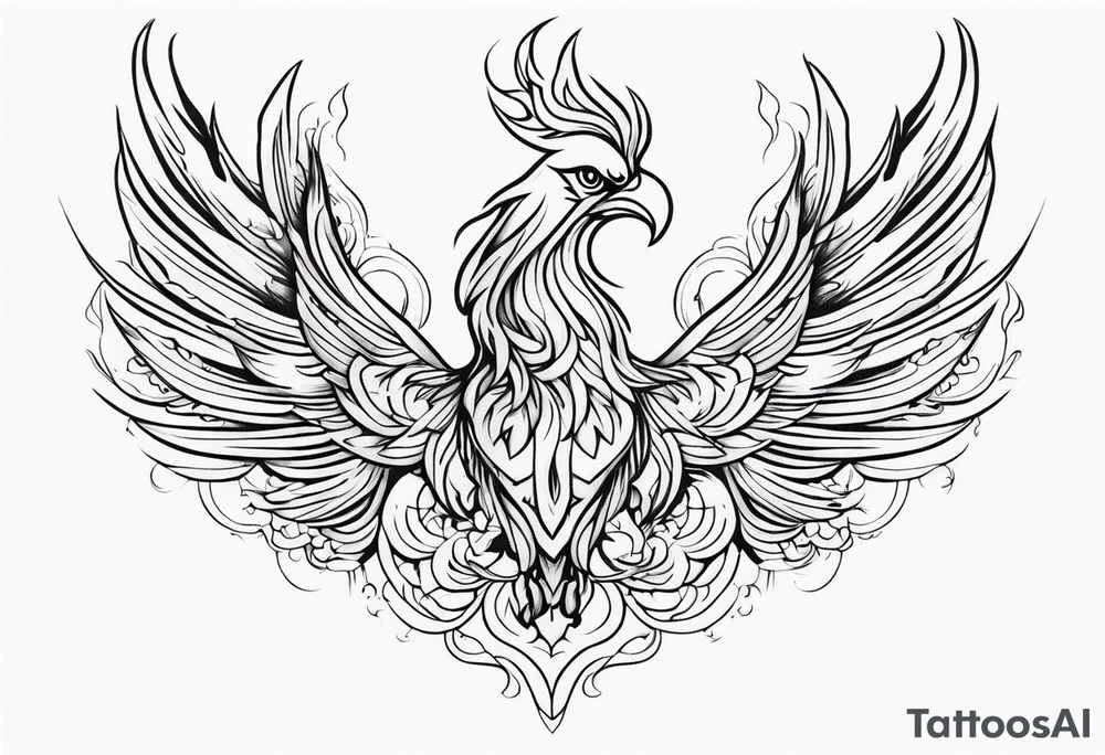 phoenix in fire tattoo idea