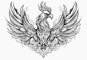 phoenix in fire tattoo idea