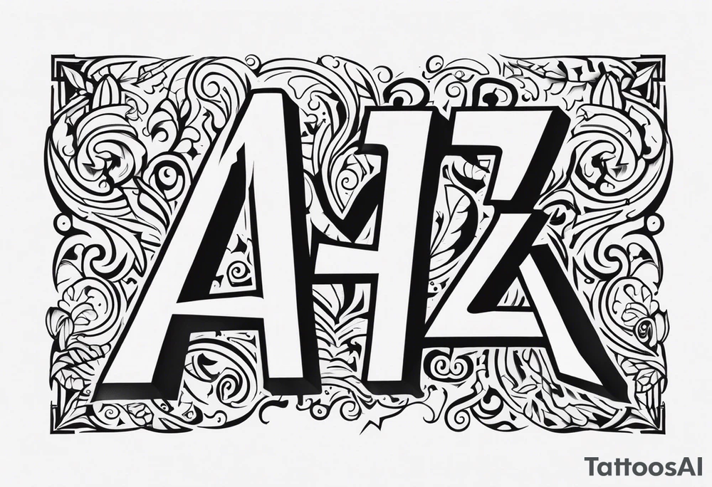 Lettering "4 4 4 4" tattoo idea