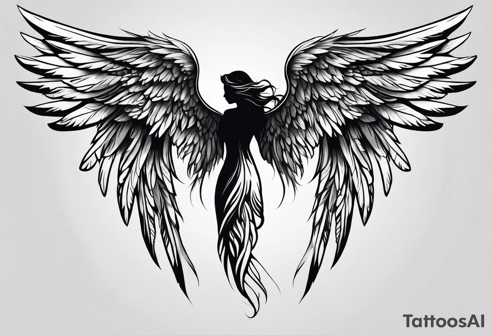 Angel wings tattoo idea